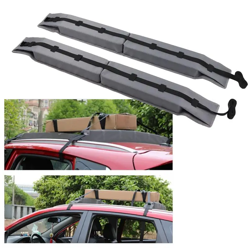 

Car Soft Roof Rack Space Saving Protection Pads Luggage Rack For Cars Top Luggage Carrier Rails Load To Carry Surfboard