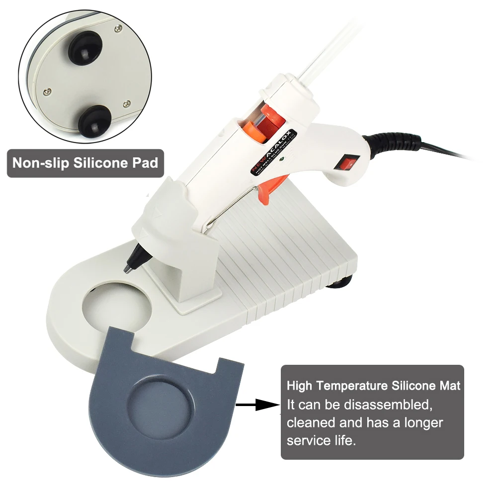 Hot Melt Glue Gun 20W Hot Melt Glue Gun Mini Glue Gun Kit with 20Pcs 7mm Hot Sticks Stand for Home DIY Craft Tool