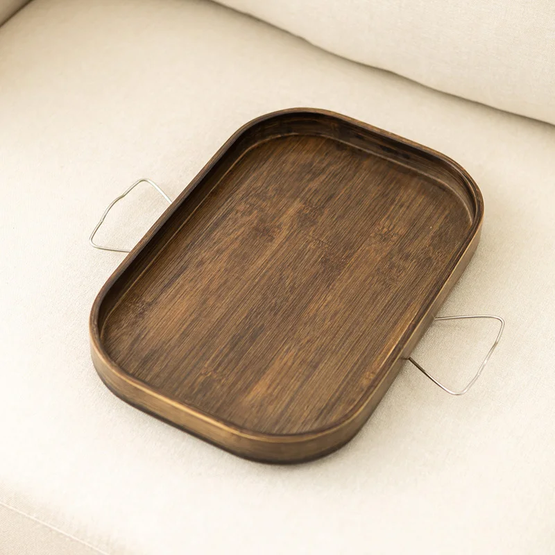 Rectangle/Oval Sofa Tray Table Armrest Clip-On Practical Couch Arm Trays Wood For TV Snack Remote Control Snacks Drinks sofa tray table