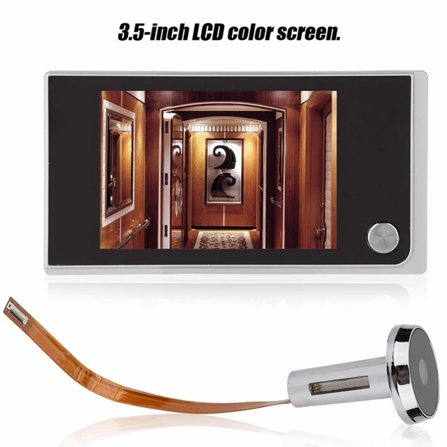 Timbre Digital con pantalla LCD a Color de 3,5 pulgadas, timbre con ojo de  120 grados, mirilla electrónica, visor de cámara para puerta, timbre para  el hogar - AliExpress