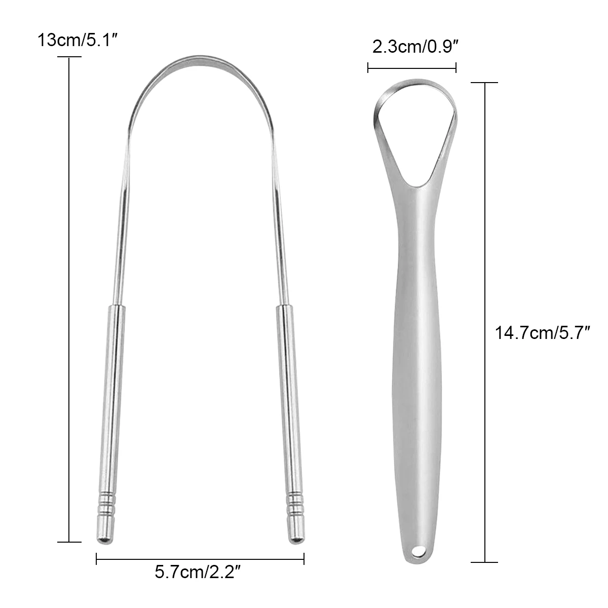 Stainless Steel Dental Tool Set Tongue Scraper Oral Care