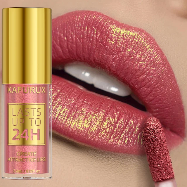 14 Colors Glitter Metallic Lip Glaze Shiny Long Lasting Lip Gloss Waterproof Liquid Lipstick Makeup Lip Oil Lip Tint Gifts for W 1