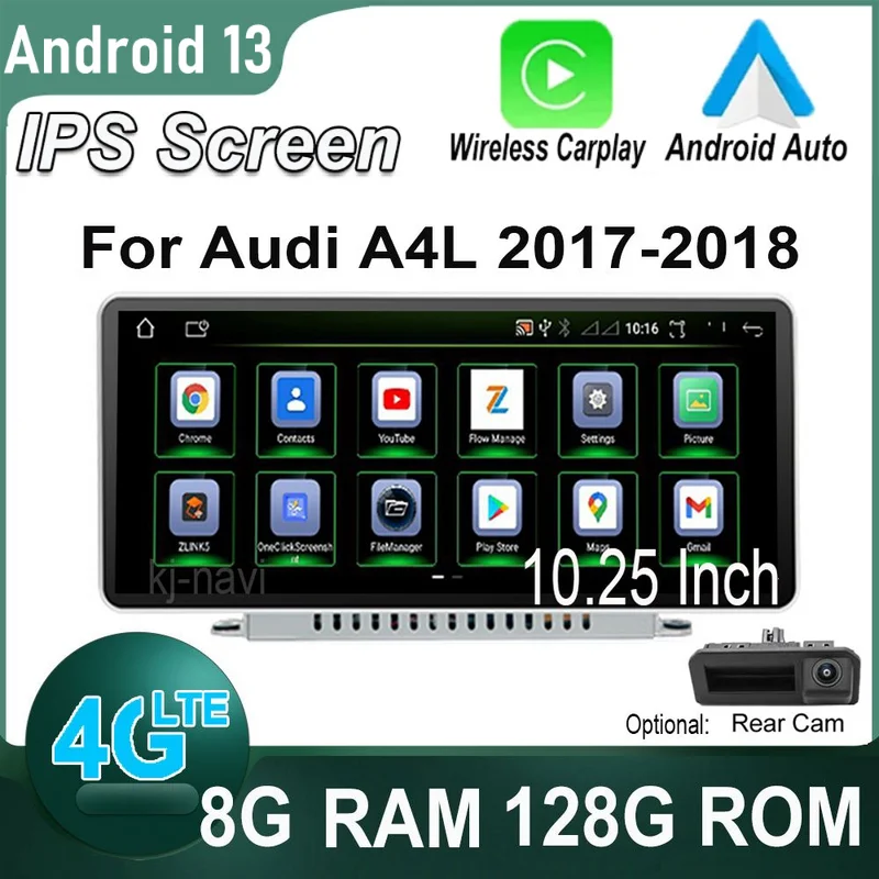 Sistema Android 13 A 8 Core Per Audi A4L 2017 2018 8581 Cpu Ips Touch Screen Autoradio Carplay Video Gps Auto Stereo Multimedia