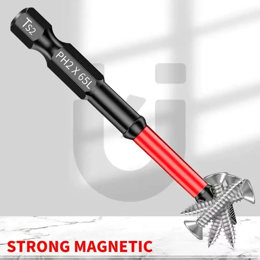 Magnetic Screwdriver Bits Non-slip Shockproof Phillips Impact Bits Hex Shank Alloy Steel Suitable for Power Tools 5/12 Pcs