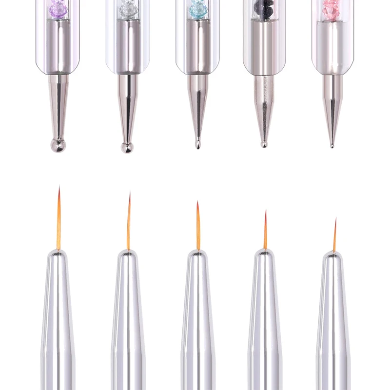 20Pcs/Set Nail Art Brush Ombre Brushes UV Gel Nail Polish Brush Painting Drawing Carving Pen Set For Manicure DIY Design Tools 5