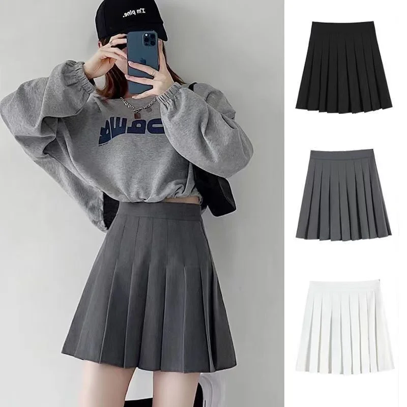 Fashion Women Skirt Preppy Style Plaid Skirts High Waist Chic Student Pleated Skirt Harajuku Uniforms Ladies Girls Dance Skirts