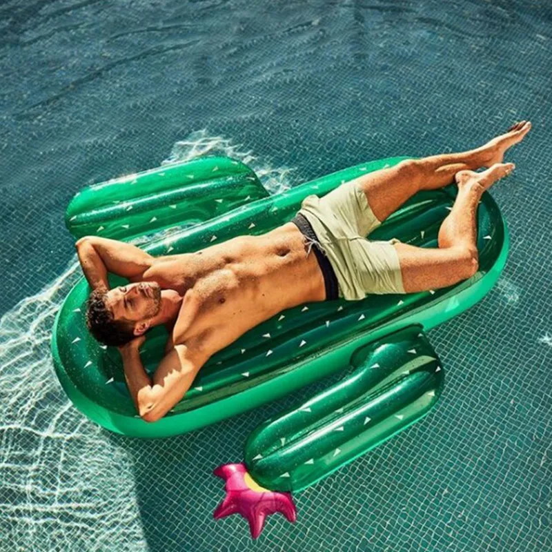 

180cm Giant Green Cactus Lie-on Pool Float 2121 Newest Swimming Ring Water Float Air Mattress Inflatable Tube Toys Lounger boia