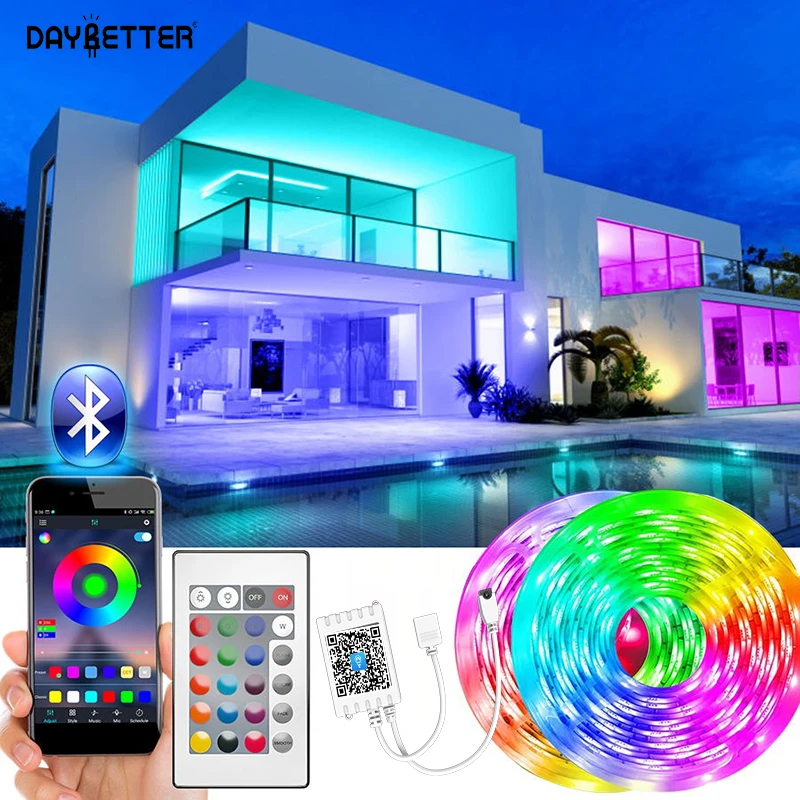 LED Strip Light ,RGB 5050/SMD3535, Flexible Ribbon, DIY Led Light Strip RGB  Tape Diode DC 12V bluetooth Christmas lights - AliExpress