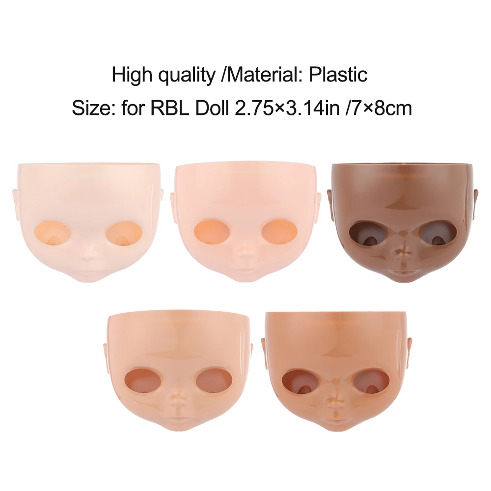 1/6 Blyth DIY Doll Factory Dolls Faceplate Backplate 30cm Plastic Blyth No Makeup Face Screw Toys Accessories 1PC doll accessories