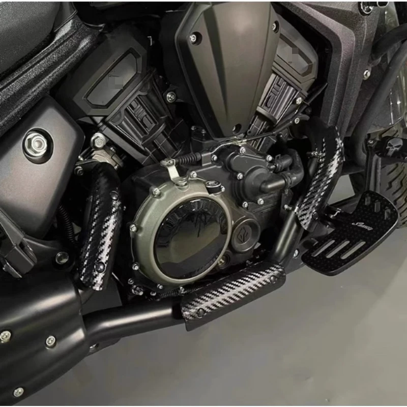 1PC Motorcycle Exhaust Pipe Anti-scald Cover Anti-scald Plate Heat Shield for Ginger 500/450 Napoleon 450 Black Flag 500