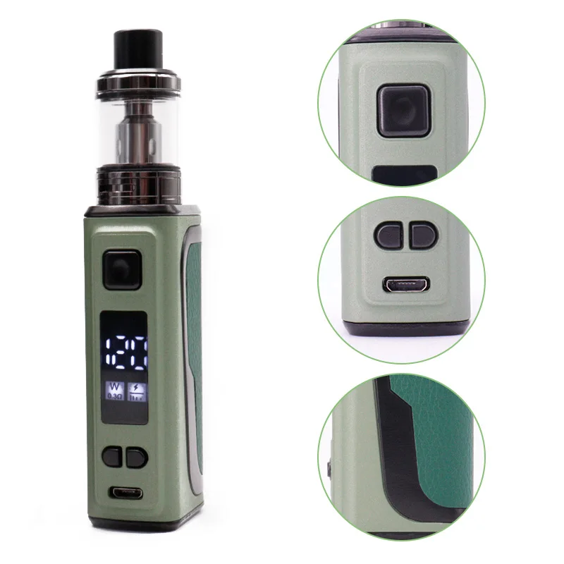 Electronic Cigarette 120W Box Mod Vape Kit Build-in 2200mah Battery 2.5ml Tank OLED Screen E-cigarette Vaper Pen Vaporizer Vapor - 6