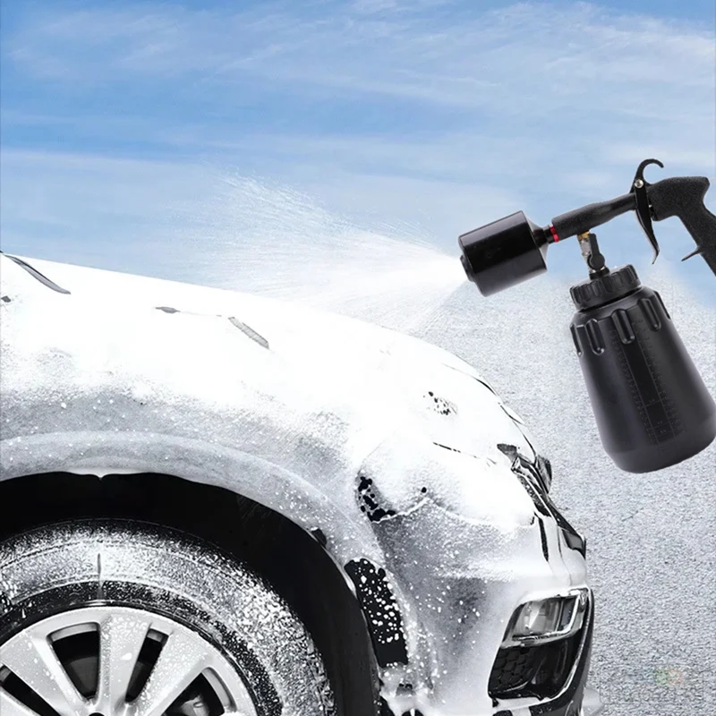 

High-Pressure Foam Wash Sprayer Handheld Car Interior Cleaning Tool Black For Seat Carpet Roof Dashboard