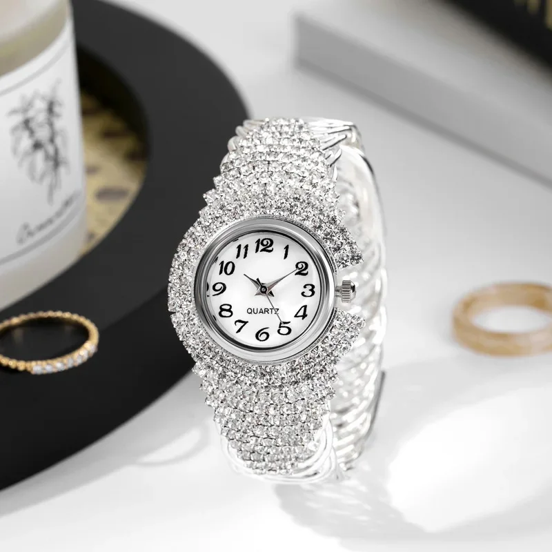 Luxury Bracelet Watch Women Rhinestone Ladies Gold Watches Clock Quartz Wrist Watch Relogio Female Reloj Mujer Wristwatches