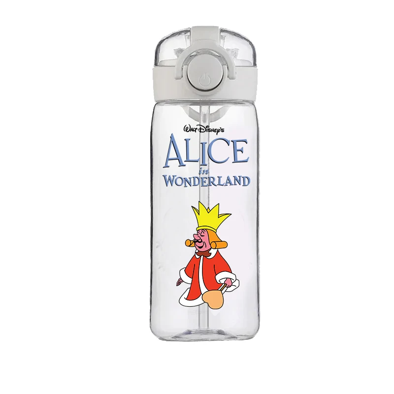 400ML Disney Alice in Wonderland School Girl Cartoon Anime Cup Plastic Sports Cup Children Casual Gift water cup