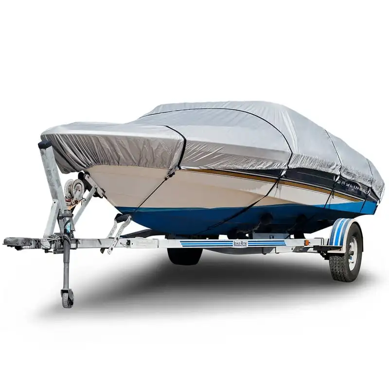 

Denier V-Hull Boat Cover, Outdoor Protection, Size BT-6 20'-22' Long, 106" Beam