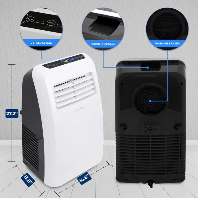 3-in-1 Portable Air Conditioner with Built-in Dehumidifier Function,Fan Mode,Remote Control, Complete Window Mount Exhaust Kit 1