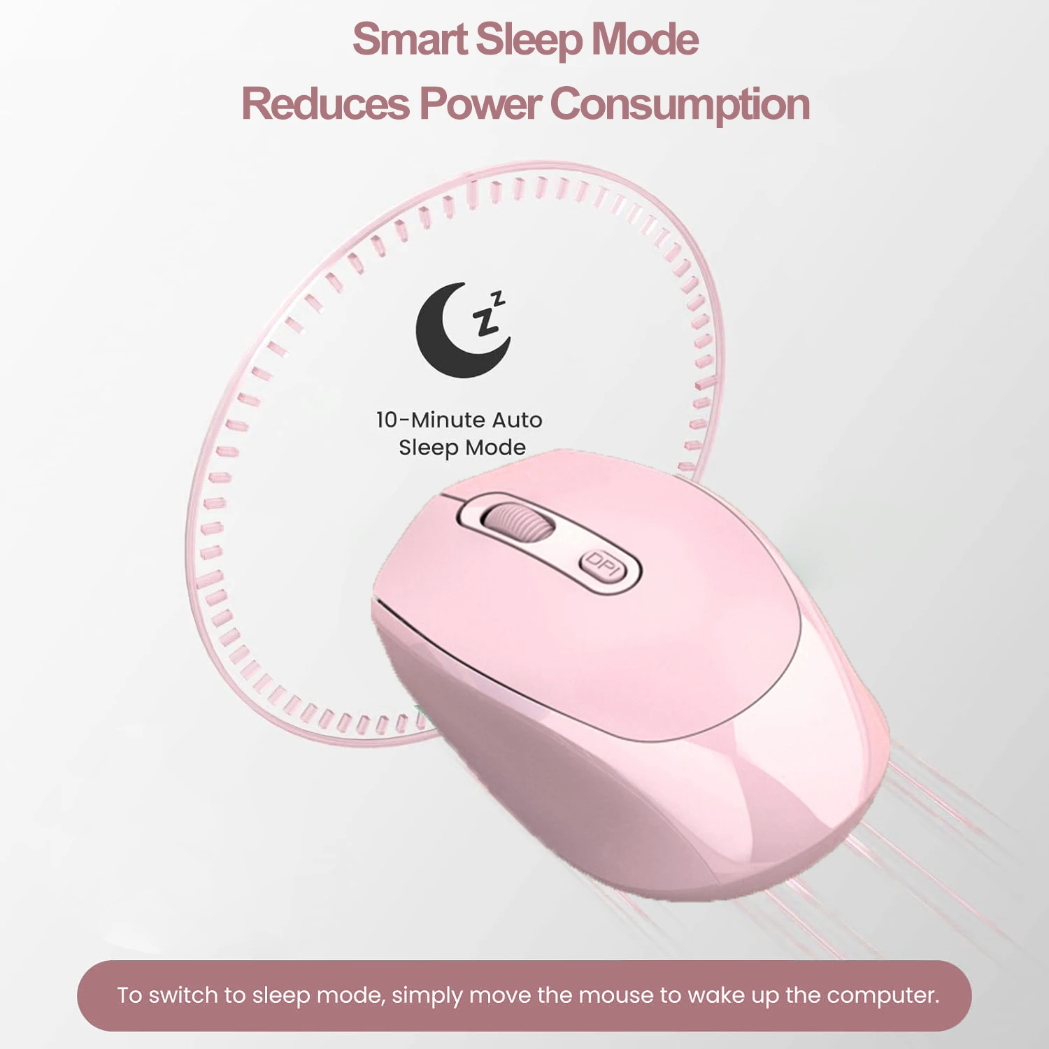 Sleek Dual-Mode Wireless & Bluetooth Silent Ergonomic Mouse with Adjustable DPI