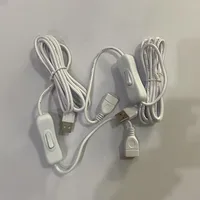 USB Cable With Switch ON/OFF 2Meters Length USB Extension Cable Toggle for USB Lamp Fan Power Supply 1
