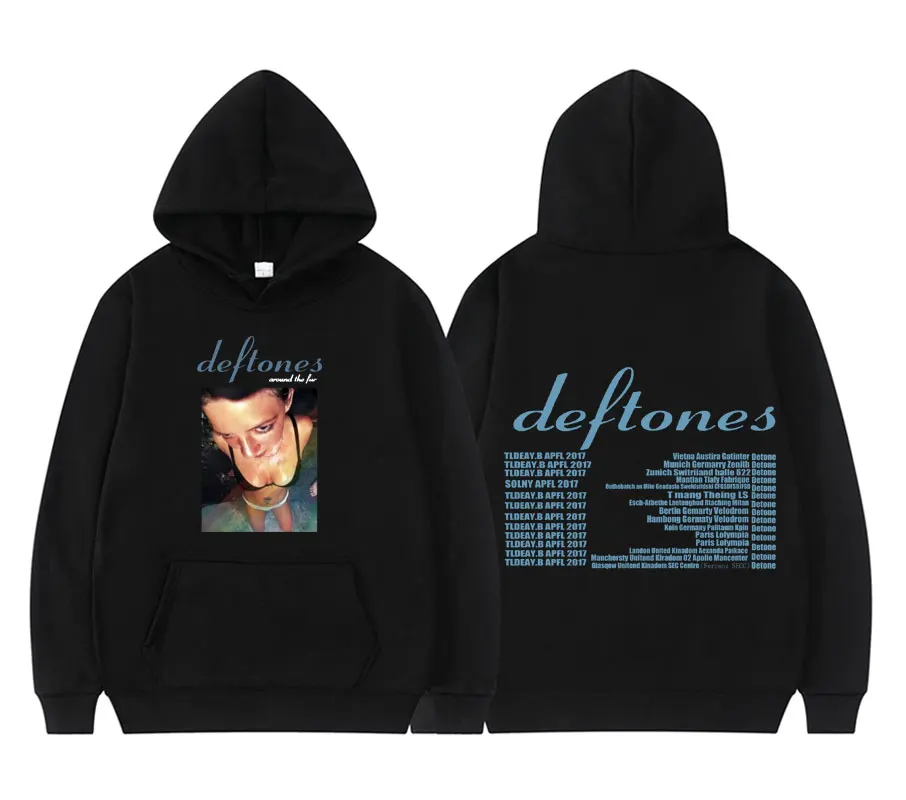 Deftones Around The Fur Tour Band Concert Men's Hoodie Women's Long sleeved Pullover Street Trend Harajuku Large Y2k Sweatshirt