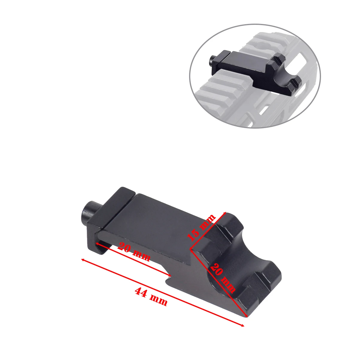 

Крепление для прицела из алюминиевого сплава тактический 45-градусный угол офсетный боковой адаптер RTS 20 мм Picatinny Weaver Rail Охотничья винтовка