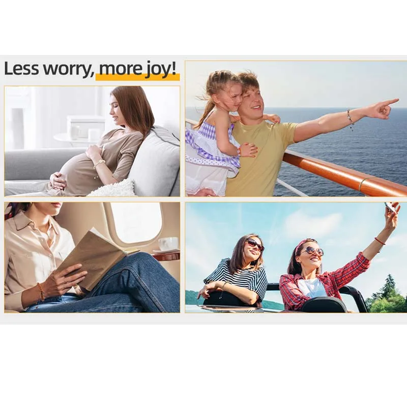 6 Pcs Motion Sickness Bands Bracelet Anti Nausea Adjustable Wristband for Cruise Ship Essentials Seasickness Adult