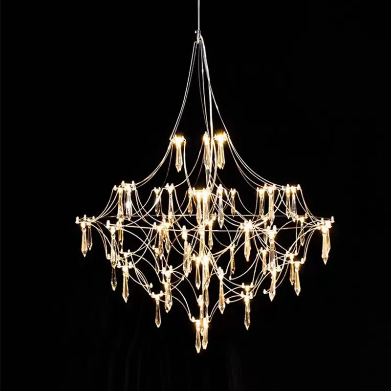 Description Picture 4 of itemNordic stainless steel chandelier hotel club estate restaurant decorative lighting fixtures Starry sky firefly creative LED lamp