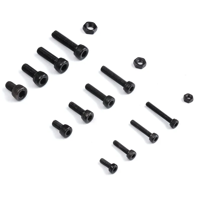 Preto, Coluna Cilindro, Hex, Parafuso Hexagonal, M3, M4, M5, 500Pcs, Conjunto