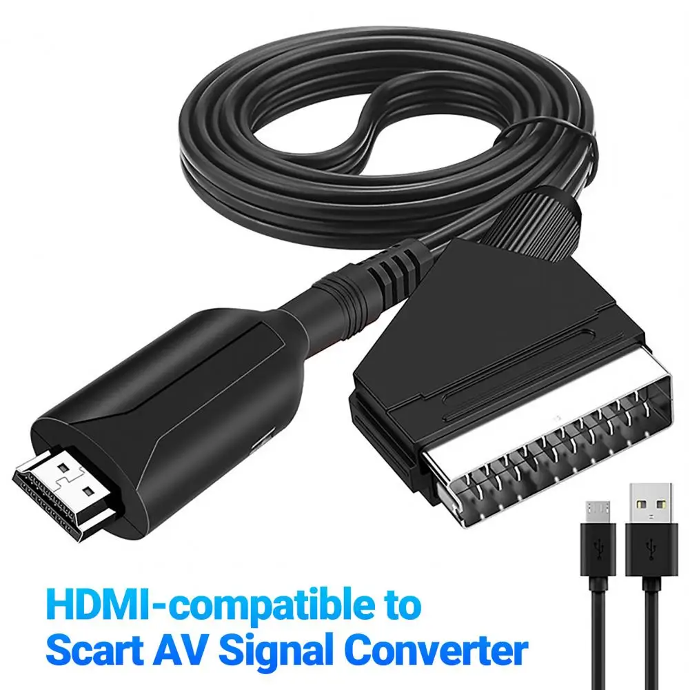 

Video Audio Adapter Professional Driver-free Lightweight HDMI-compatible to Scart Video Audio Converter Cord for TV Box