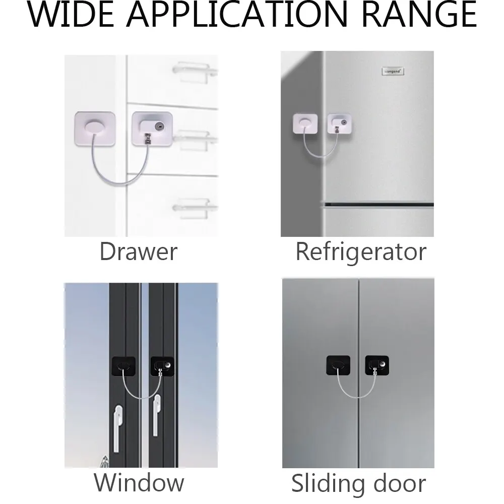 Baby Child Safety Lock Window Refrigerator Opening Security Cable Door Lock For Kids Safety Protector Protection Child Safety Baby & Maternity