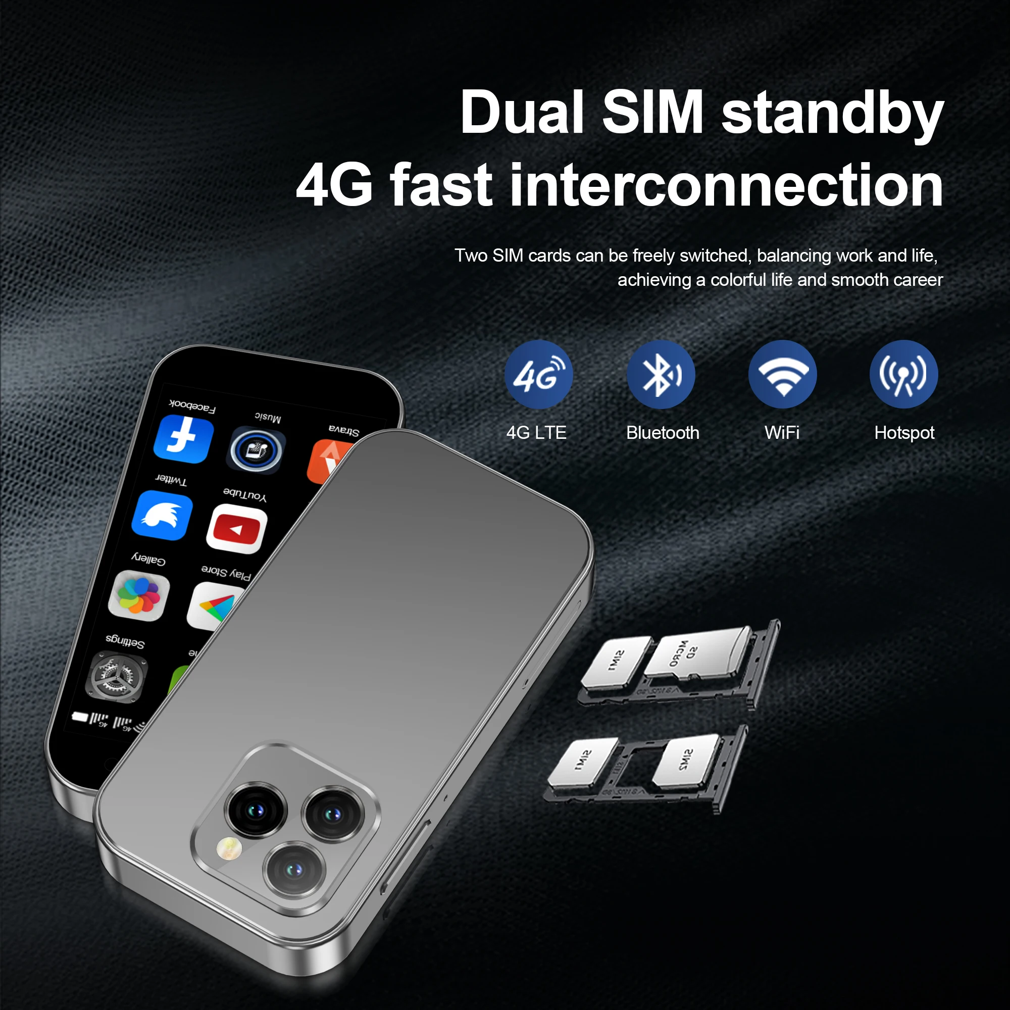 2025 SERVO KING8000 Mini 4G Global Smartphone Android System Google Store 2000mAh Facial Unlock Small Smartphones Latest Upgrade 2