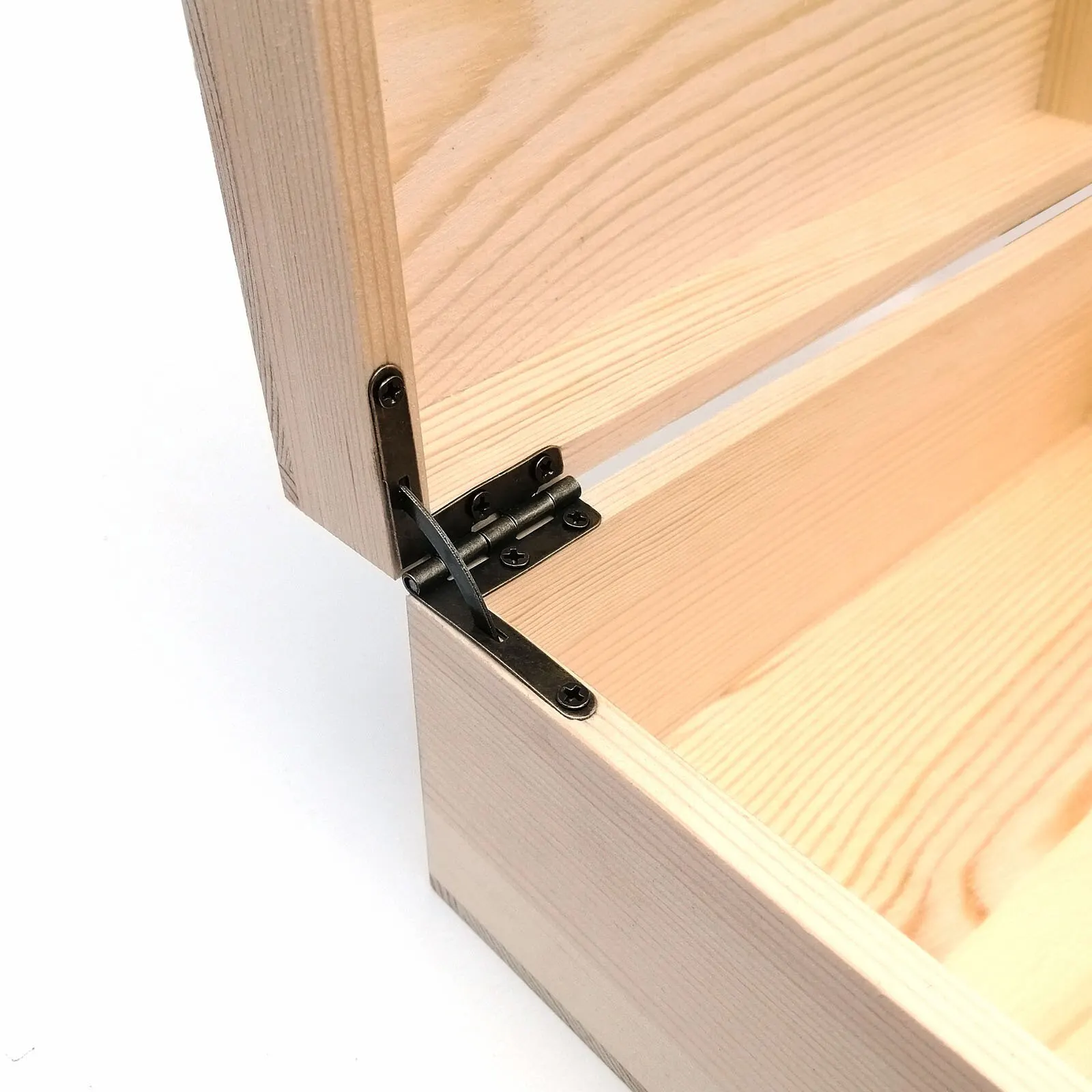 Brass Hinges 12pc Support Spring L Shape 90 Degree Golden Antique Bronze for Jewelry Display Chest Wood Case Watch Box