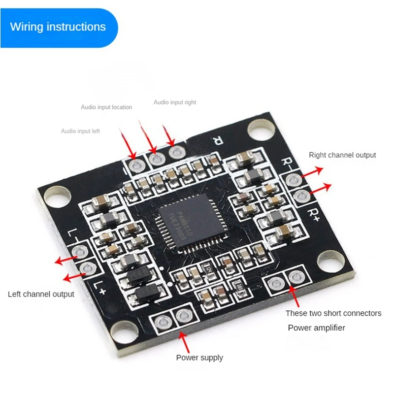 ������ ����� �Ŀ� ���� ����, PAM8610 ���, DC7-15V ��� ä�� ���׷��� ���� ���� ���, ���� ��ġ, 2x15W, 5 ��