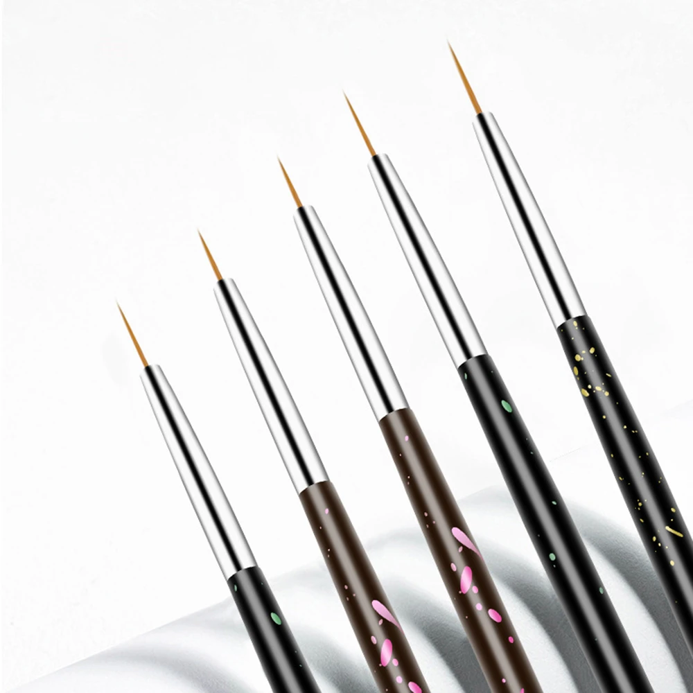 

3Pcs Nail Art Liner Brushes Print Acrylic French Stripe Drawing Painting Pen Gel Polish Nail Art Manicure Tools Nail Tools