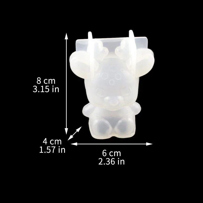 3D Geometric Silicone Unicorn Cat Deer Bear Mold Soap Candle Make Clay Plaster Resin Craft Mould Cake Decor Baking Tool