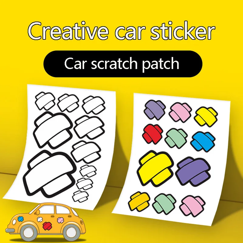 

2PCS Car Scratch Sticker Cover Patch Creative Body Wound Sticker Personality Funny Decorative Electric Motorcycle Sticker