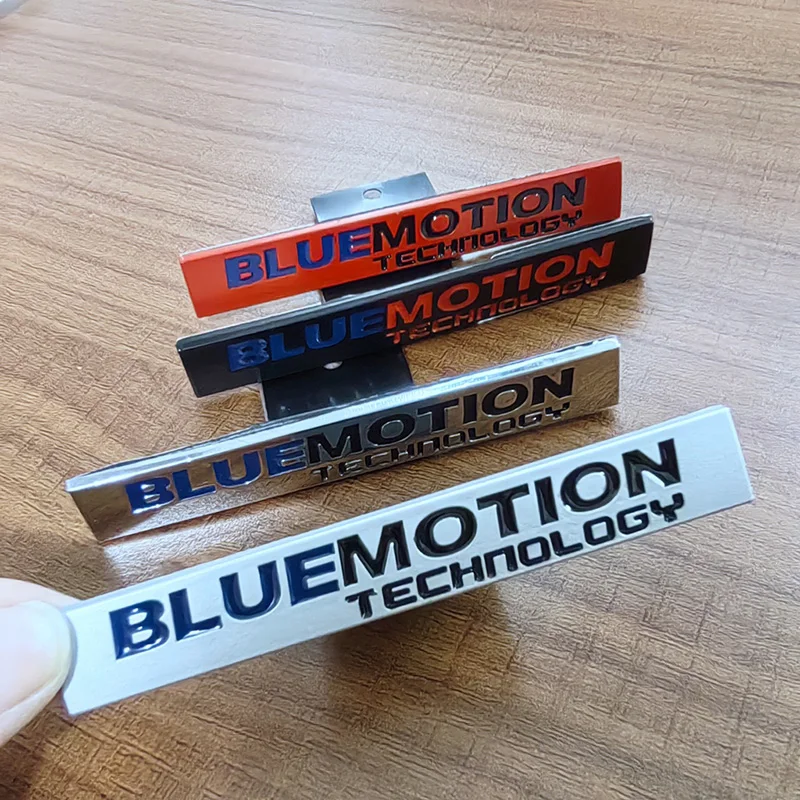 3D Metal Blue Motion Logo Bluemotion Emblem Car Grill Badge Per Vw Passat Tiguan Polo Mk6 Golf 7 Bluemotion Sticker Accessori