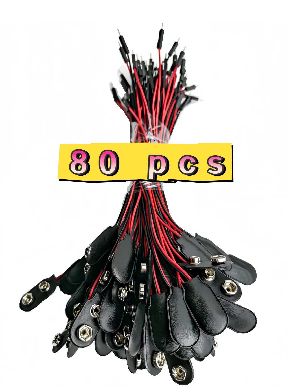 10/20/40/80/100pc 9V 배터리 스냅 커넥터 I 유형 15cm DC 클립 남성 라인 배터리 어댑터 터미널 실험용 스냅 전원 케이블