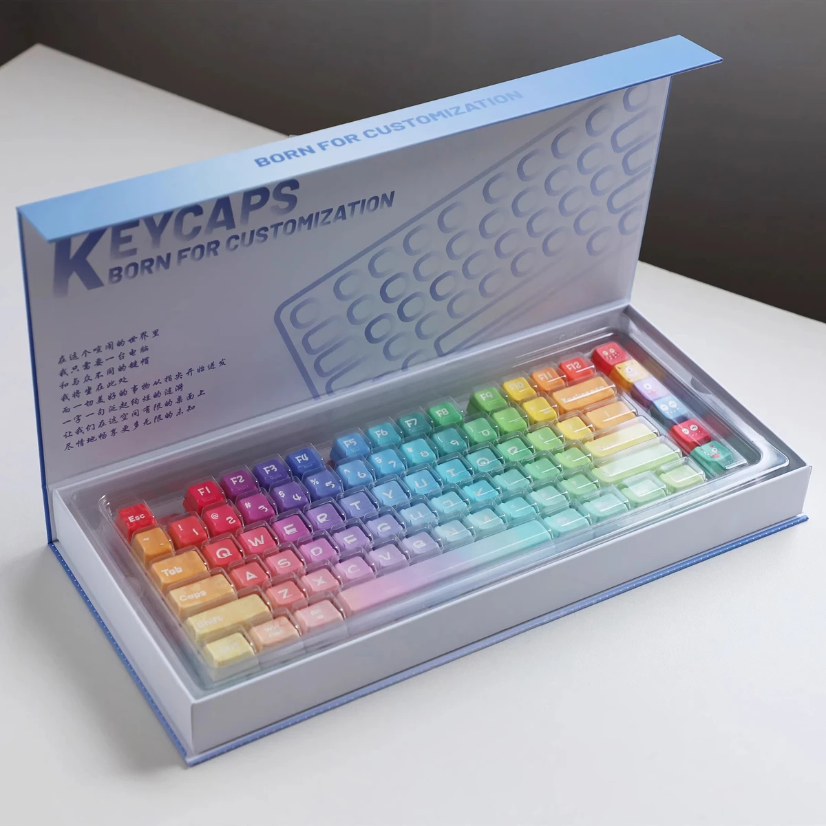 Infância Fantasias Keycaps Teclado Mecânico Pbt Sublimação Dye Mda Perfil Rainbow Keycap para mx Switch Conjunto