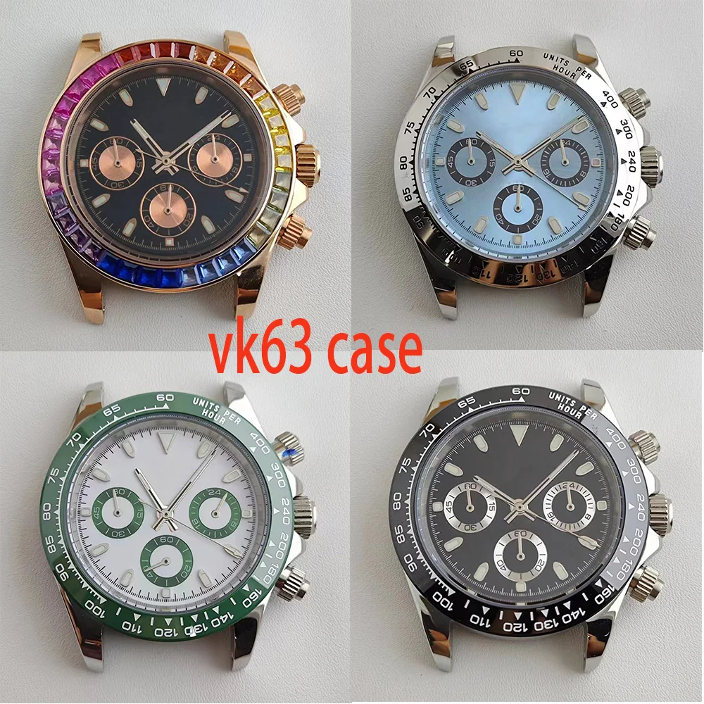 

japanese chronograph watch VK63 quartz movement 39MM dialstainless steel caseluminous panda dial