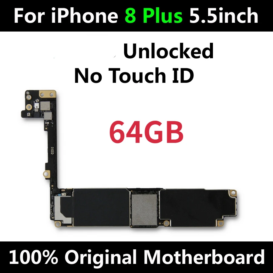 Разблокированная материнская плата для iPhone 8 Plus 5 дюйма без Touch ID оригинальная