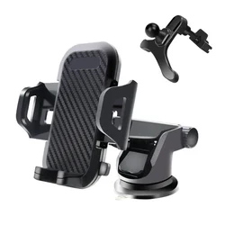 Universal 3 - in - 1 Car Phone Holder for Dashboard, Windshield, and Air Vent (2 - IN - 1)