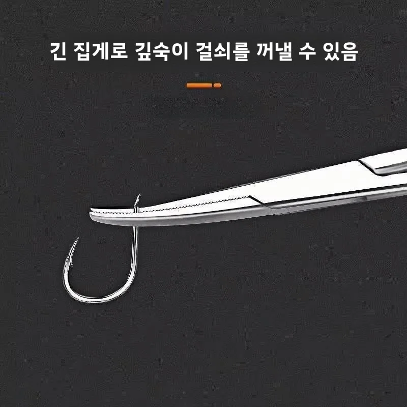 스테인리스 스틸 롱 노즈 낚시 바늘 제거기 벤드 헤드 낚시꾼용 특수 디훅커 도구 연장형 어류 제거 플라이어