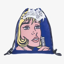New 3D Printed Melody Girl Drawstring Bag Mochila Cuerda Out Door Drawstring Backpack Women Men Modis String Bag Girl