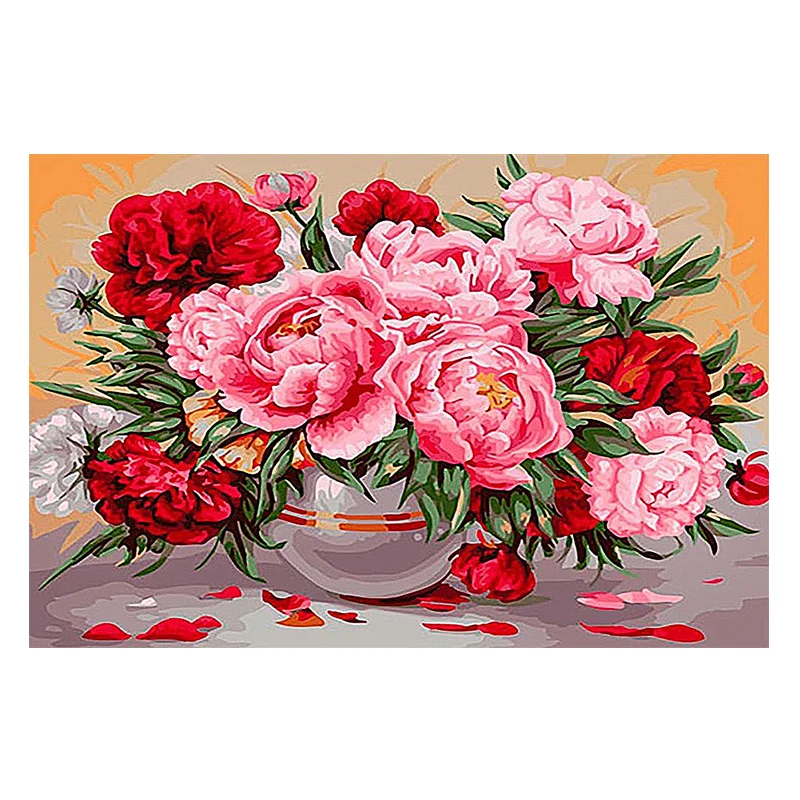 

5D Rose Diamond Painting Flower Cross Stitch Diamond Embroidery Needlework Mosaic Vase Rhinestone Picture Handmade Home Gift