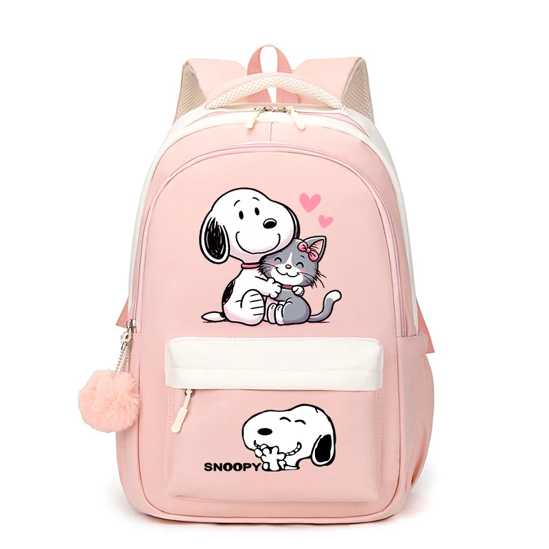 Snoopy Women Men Backpacks Mochilas Aestethic Backpacks for Teenager Canvas Laptop Backpack School Student Kawaii Bag Gift 3