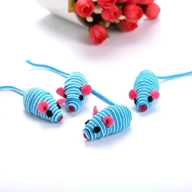 3Pcs Pet Cat Toys Color Winding Mouse Cat Toy Interactive Chewing Catching Playing Toys For Cats Kittens Pet Supplies 2