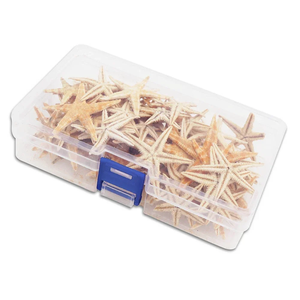 Natural Shell Ornaments Resin Starfish Ornaments 20/50/100pcs Starfish Seashell Practical Mixed Natural Reusable Realistic White Star Fish Tank Decor