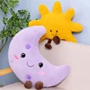Cuddly Star Pillow with Legs Plush Stuffed Smiling Sun Moon Cloud Cushion Home Office Chair Cot Emotional Decor Christmas Gift 4