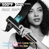 Professional Hair Straightener Keratin Treatment Wide Plate 500°F Hair Flat Irons For Frizzy Hair Recovers Damage 110-240V 2