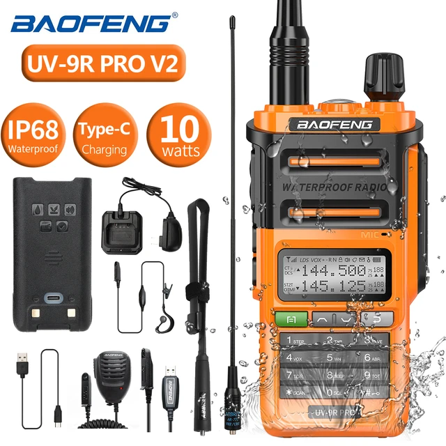 BAOFENG-Radio CB longue portée étanche, talkie-walkie Walperforé